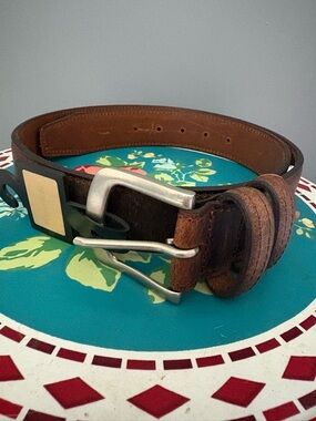 Leather Men's Casual Belt - Brown